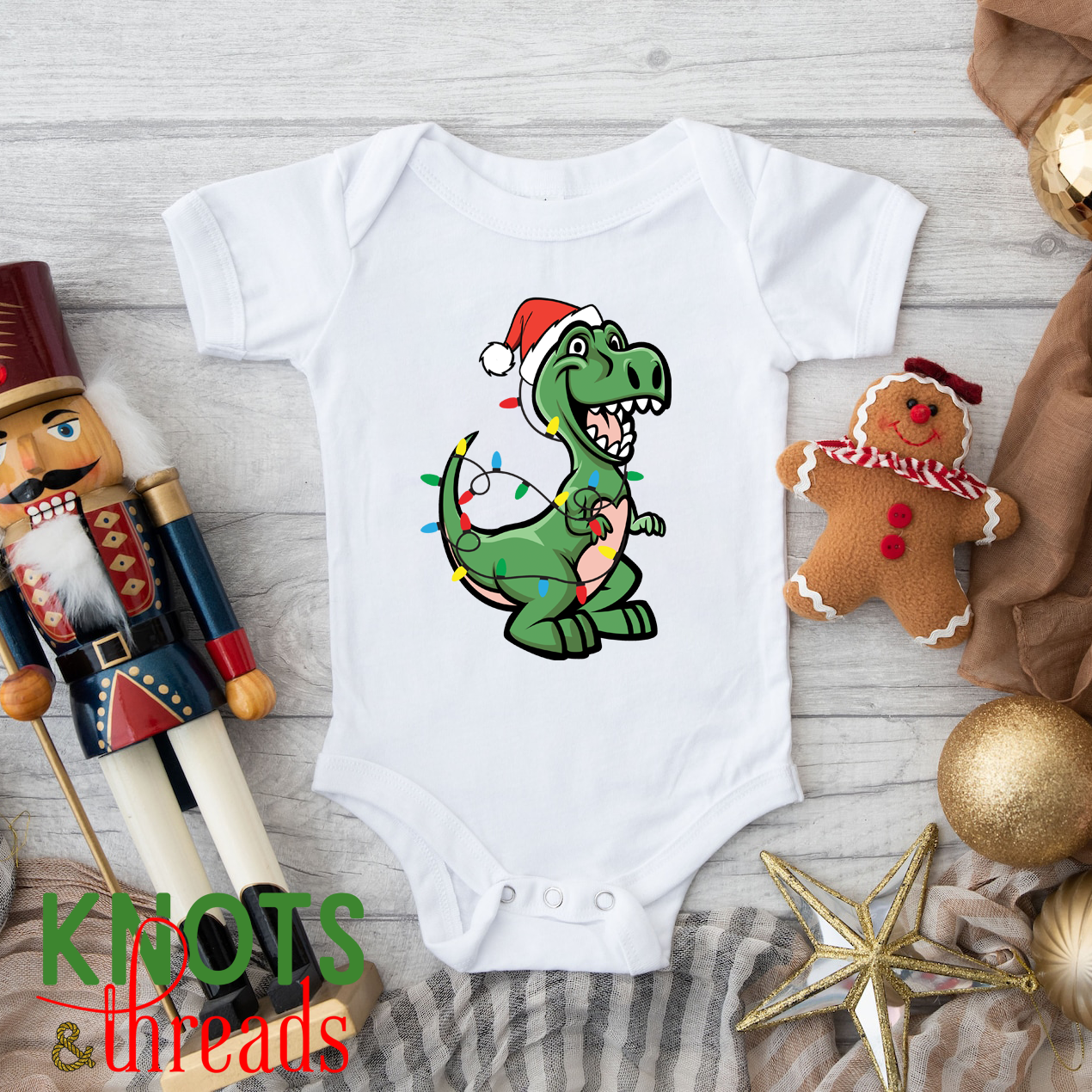Dinosaur Christmas lights - infant