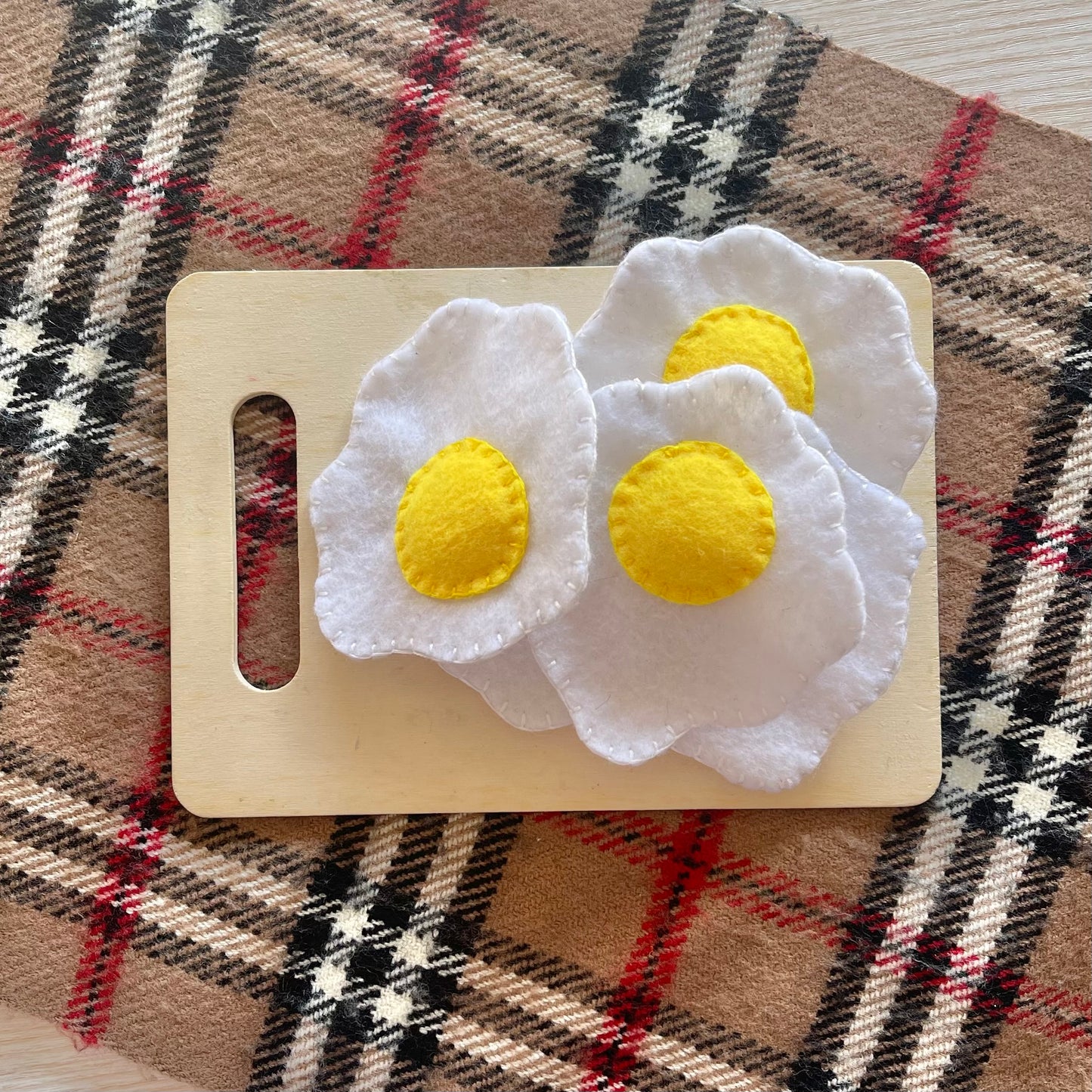 Felt bacon and eggs