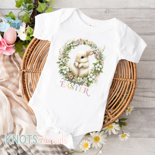 My first Easter floral bunny