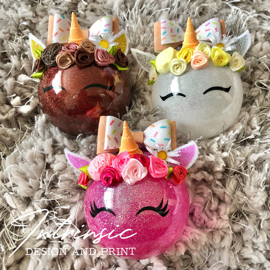 Ice Cream Unicorn baubles